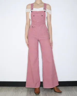 70s Pink Corduroy Overalls (S)