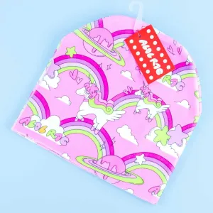 ACDC Rag Pink Rainbow Unicorn Beanie Hat
