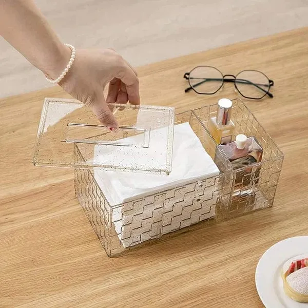 Acrylic Tissue Box With Holder