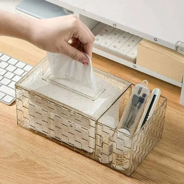 Acrylic Tissue Box With Holder