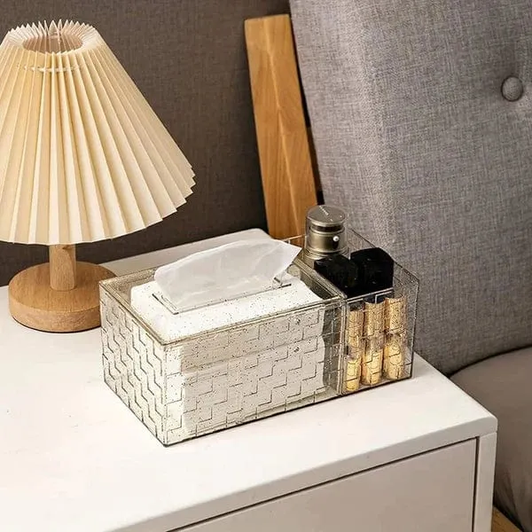 Acrylic Tissue Box With Holder