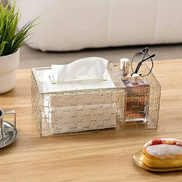 Acrylic Tissue Box With Holder