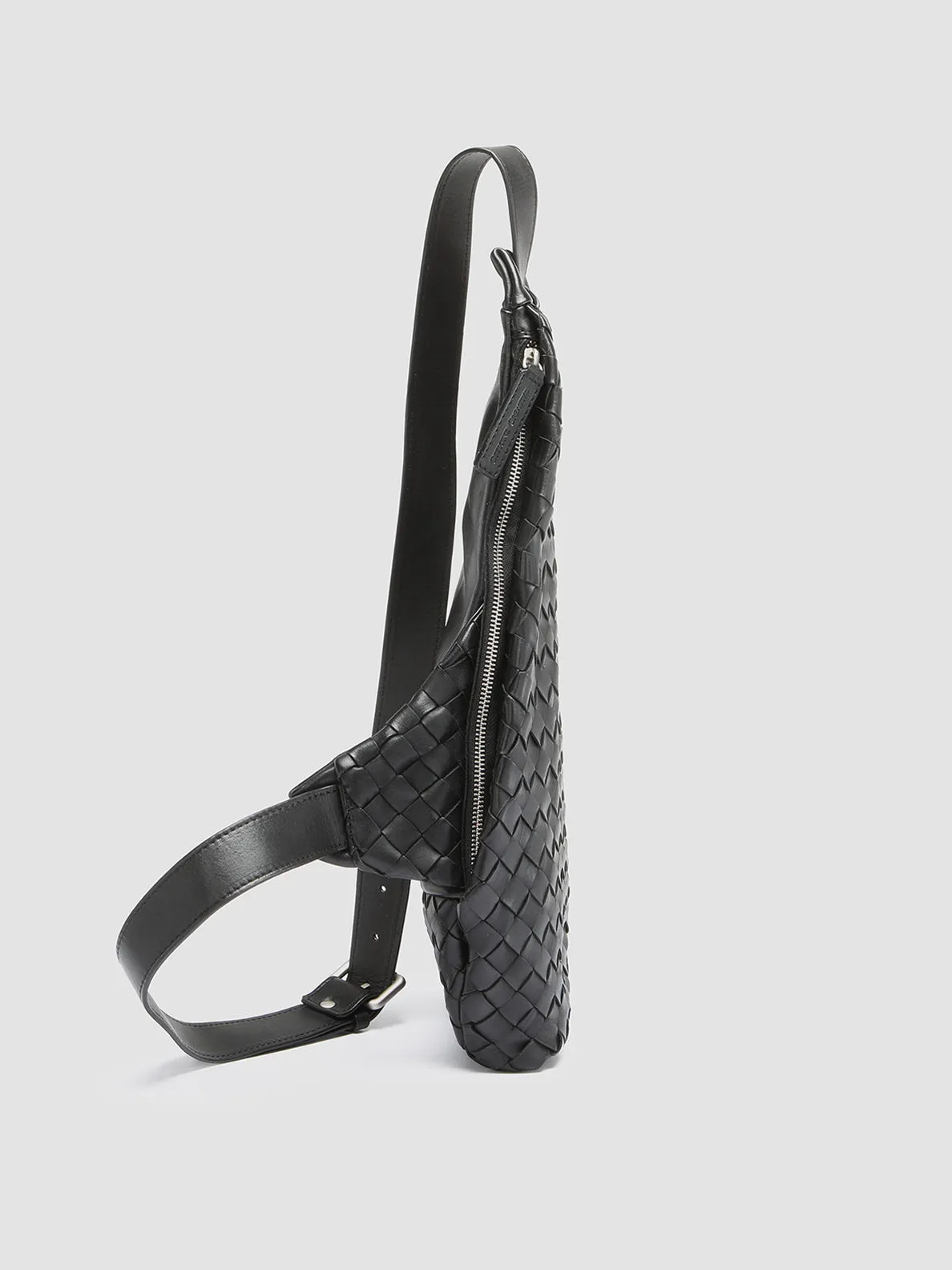 ARMOR 05 - Black Woven Leather Backpack