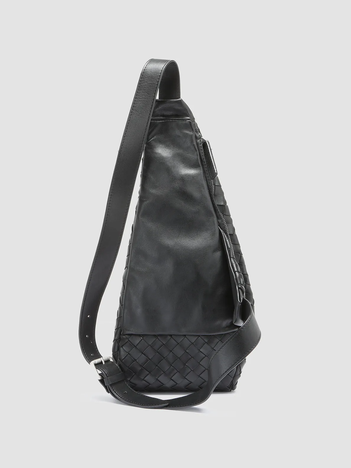 ARMOR 05 - Black Woven Leather Backpack