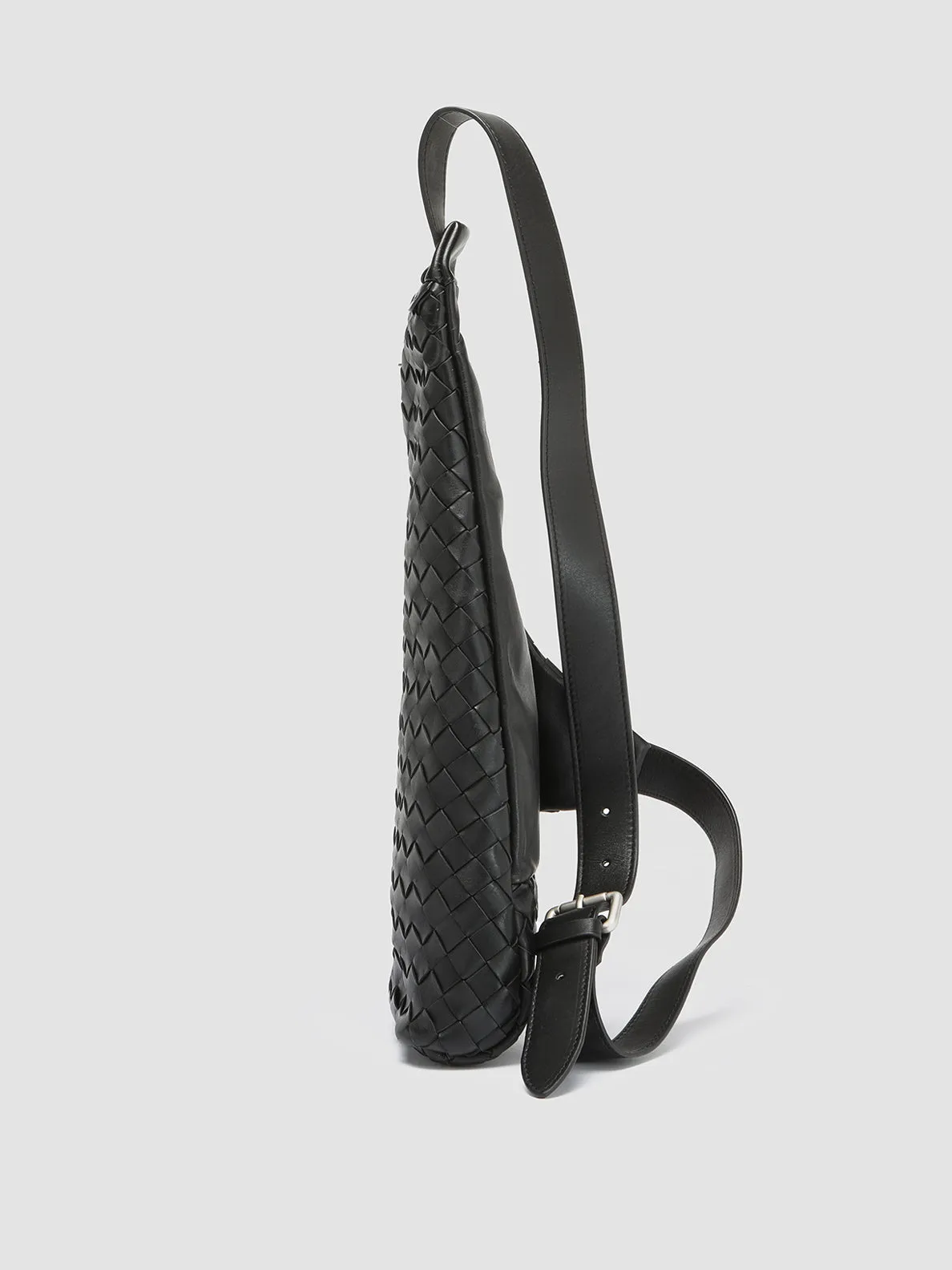 ARMOR 05 - Black Woven Leather Backpack