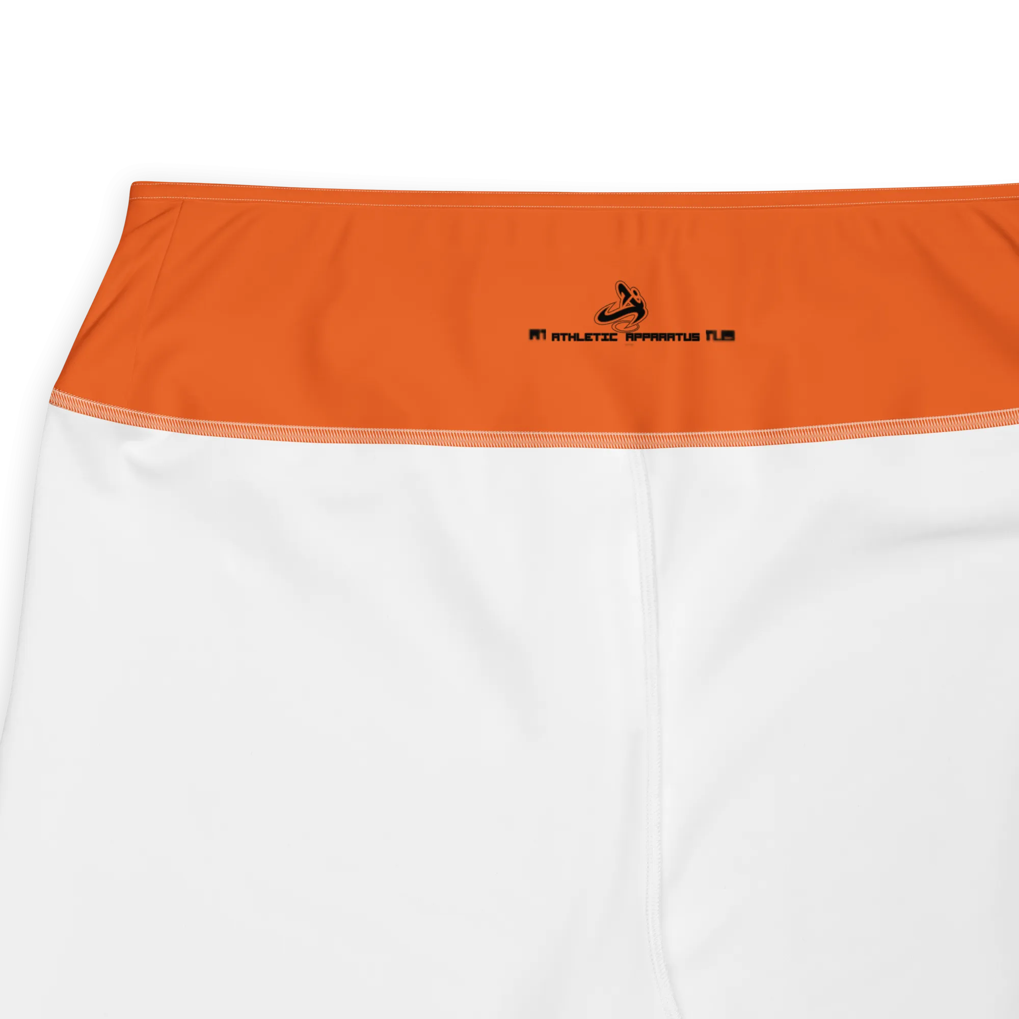 Athletic Apparatus Orange Black logo White stitch Plus Size Leggings