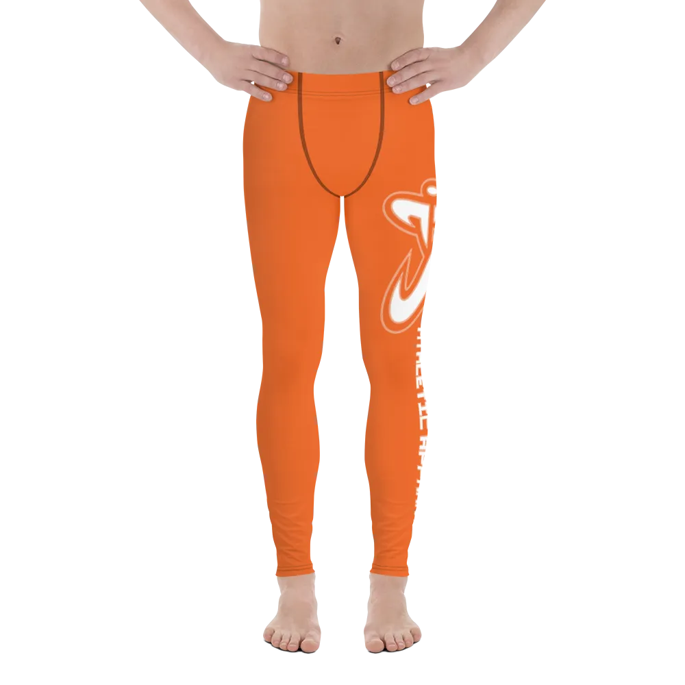 Athletic Apparatus Orange White logo V2 Men's Leggings