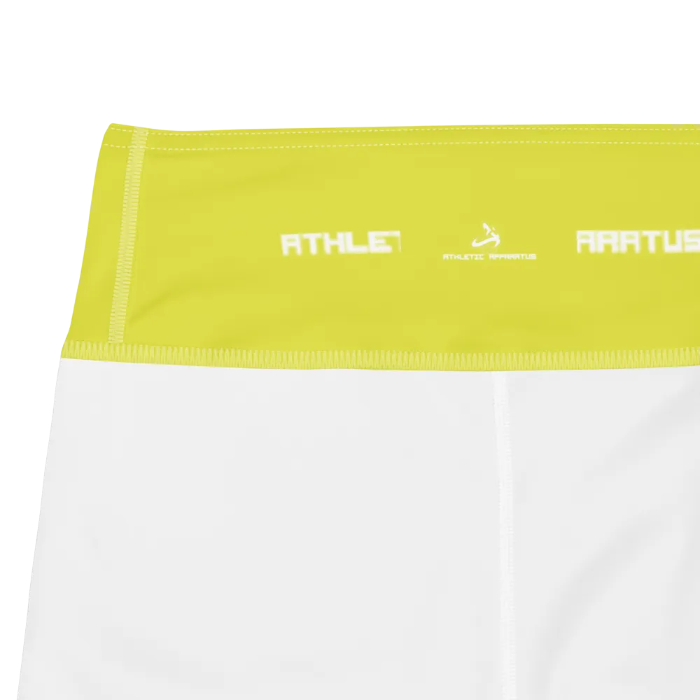 Athletic Apparatus Starship White Logo White stitch Yoga Leggings