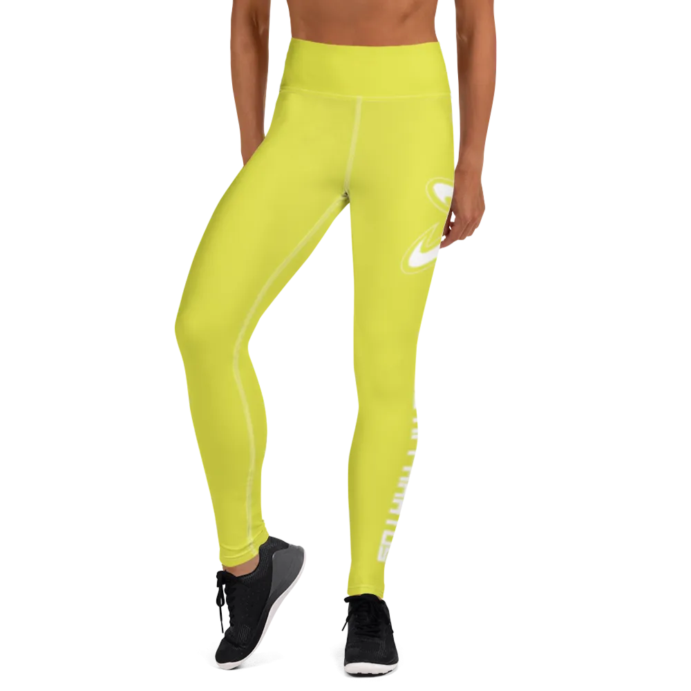 Athletic Apparatus Starship White Logo White stitch Yoga Leggings