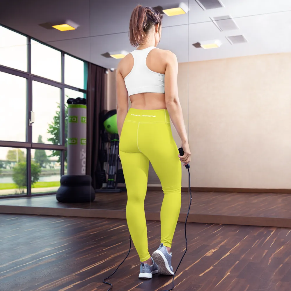 Athletic Apparatus Starship White Logo White stitch Yoga Leggings