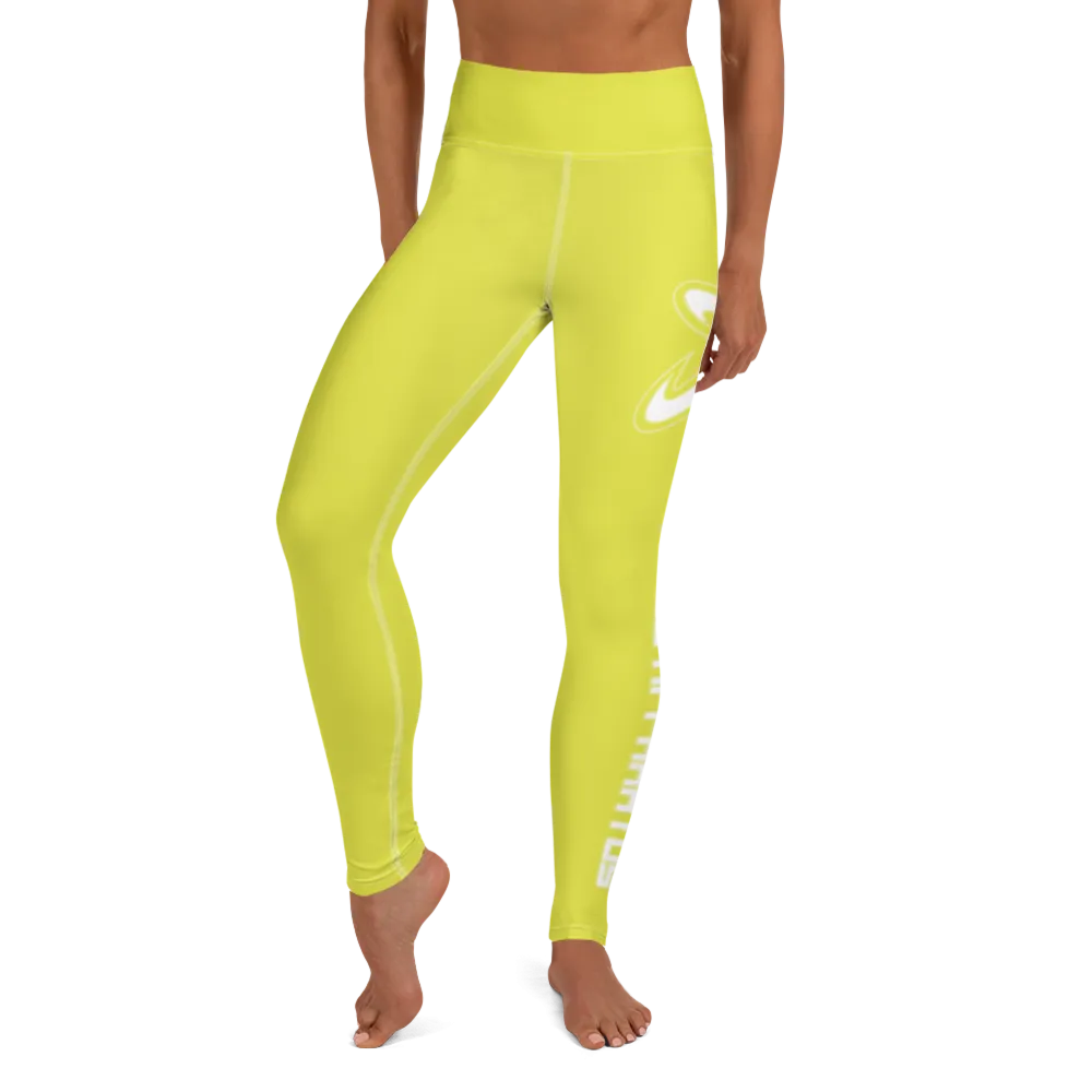 Athletic Apparatus Starship White Logo White stitch Yoga Leggings