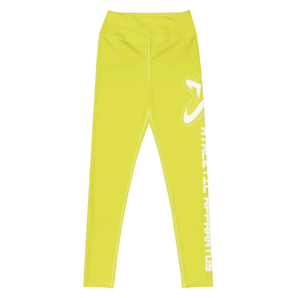 Athletic Apparatus Starship White Logo White stitch Yoga Leggings