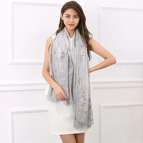 Autumn Soft Cotton Long Women's Shawl Wrap
