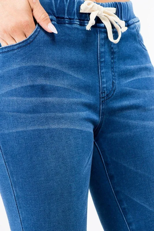 Banded High Waist Skinny Jeans