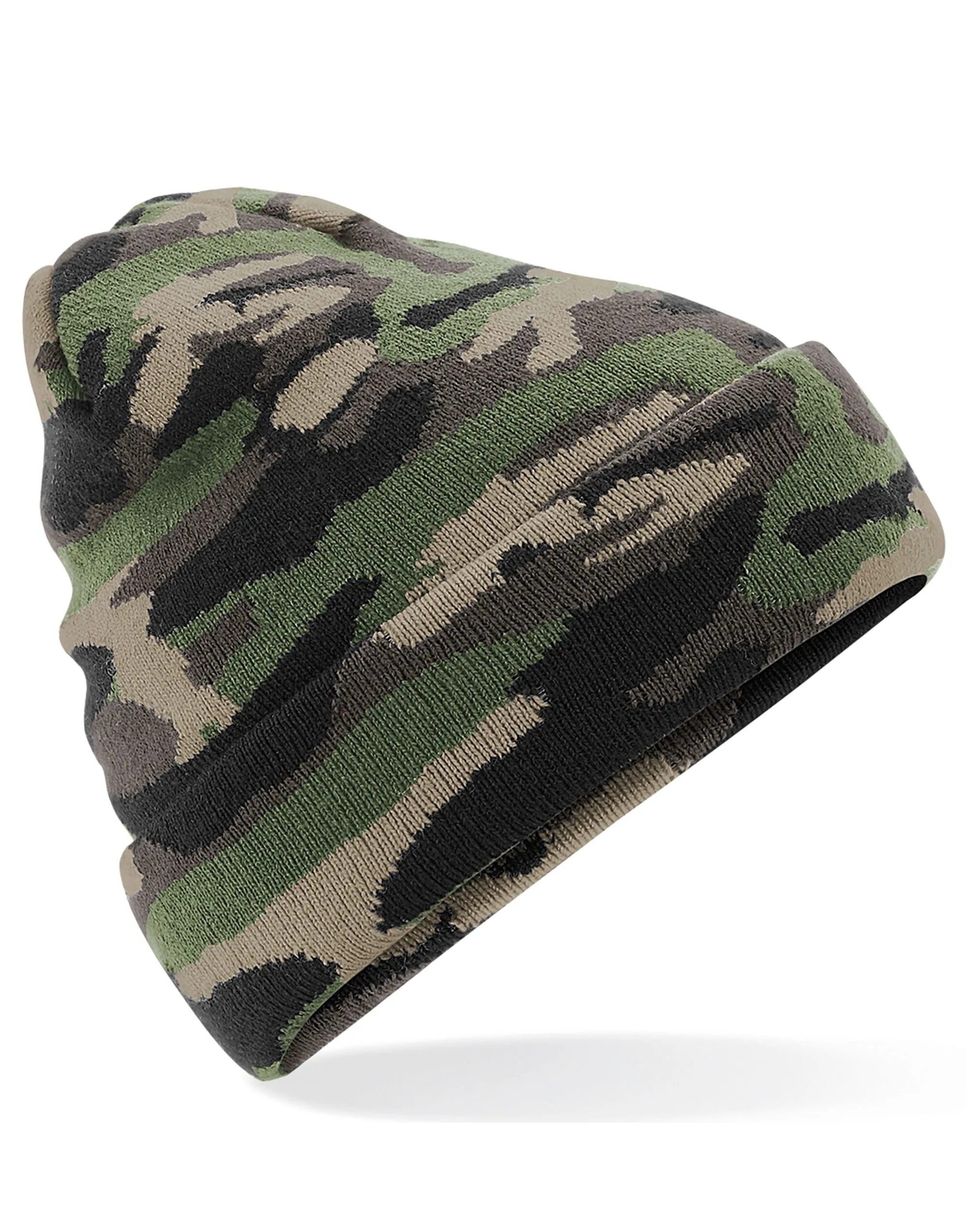 Beechfield Camo Cuffed Beanie | Multicolor