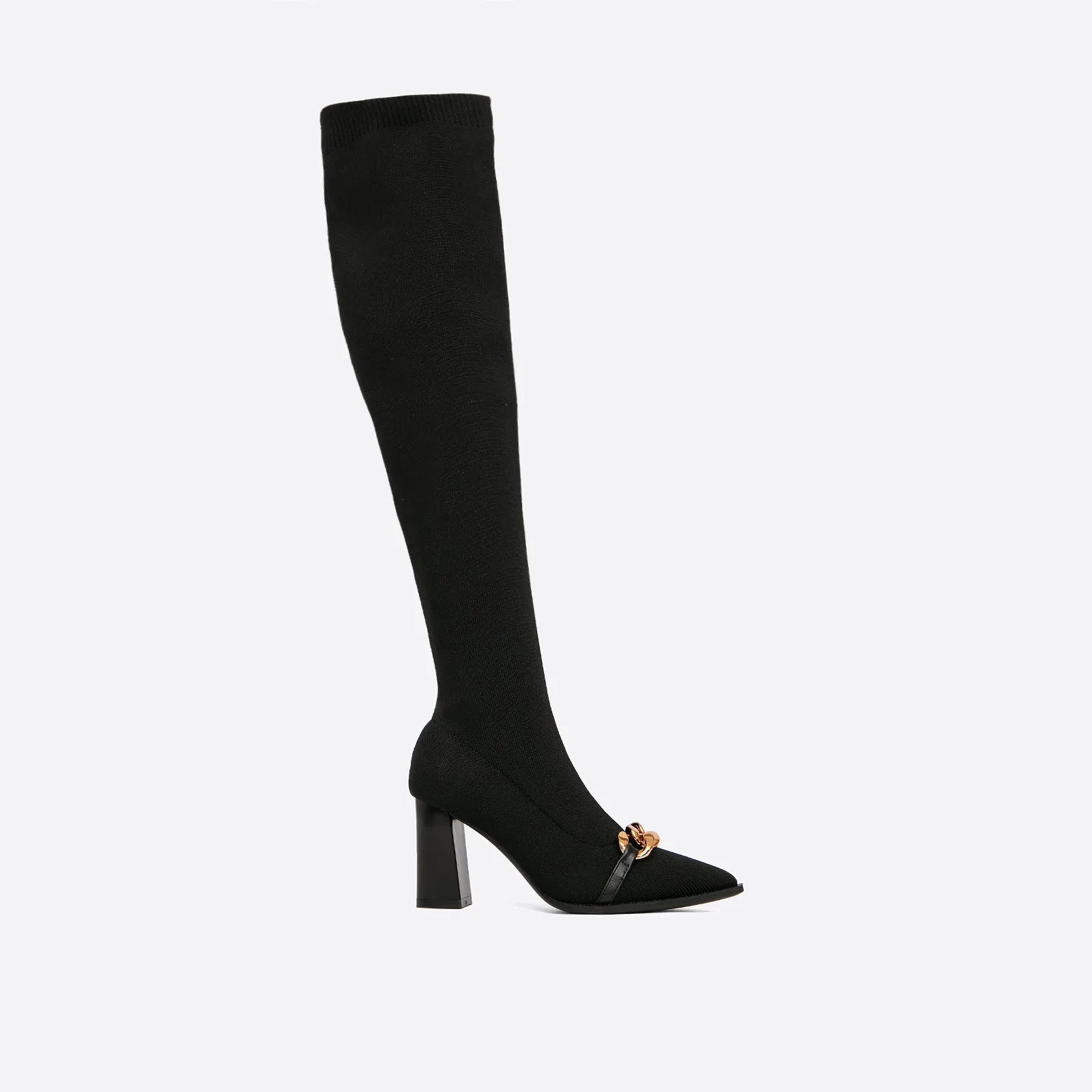 binfenxie-Women Knit Comfort Chunky Over Knee Boots