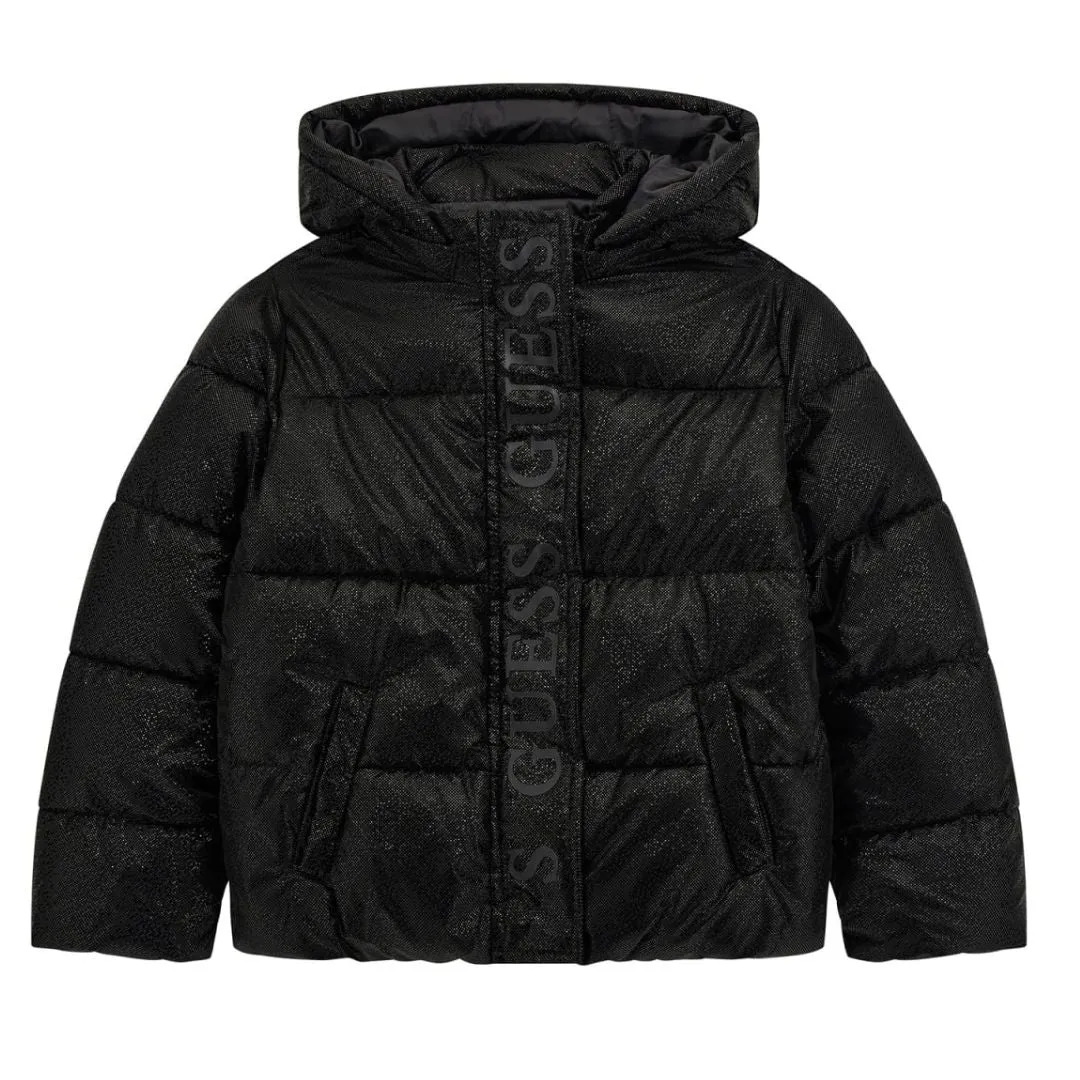 Black Shimmer Puffer Jacket