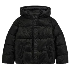 Black Shimmer Puffer Jacket