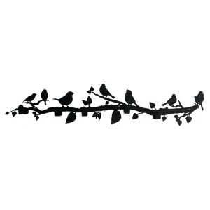 Branch on Birds Metal Coat Rack, Wall Mount Hanger