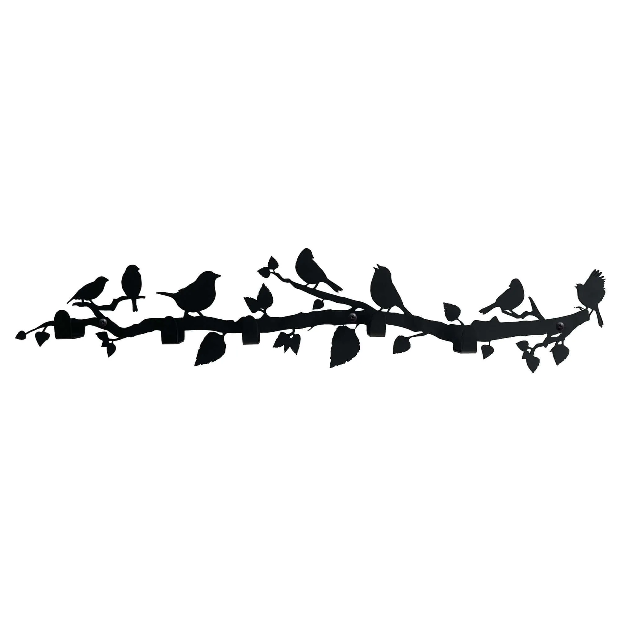 Branch on Birds Metal Coat Rack, Wall Mount Hanger