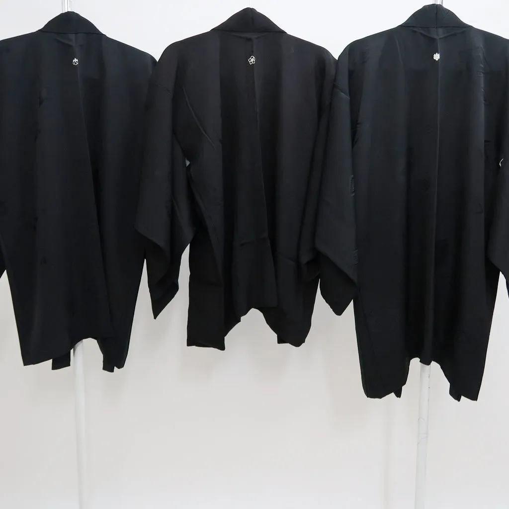 Bundle 15pcs Silk Black Haori Jacket Wholesale Bulk Free Shipping #391