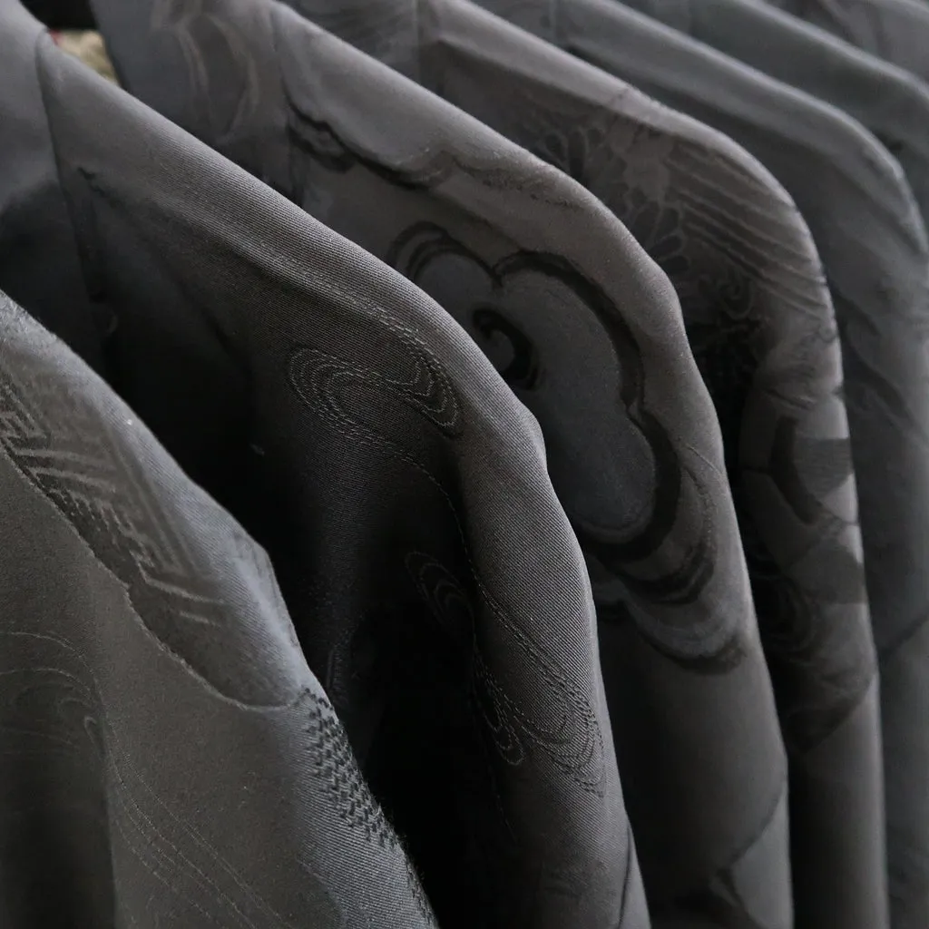 Bundle 15pcs Silk Black Haori Jacket Wholesale Bulk Free Shipping #391