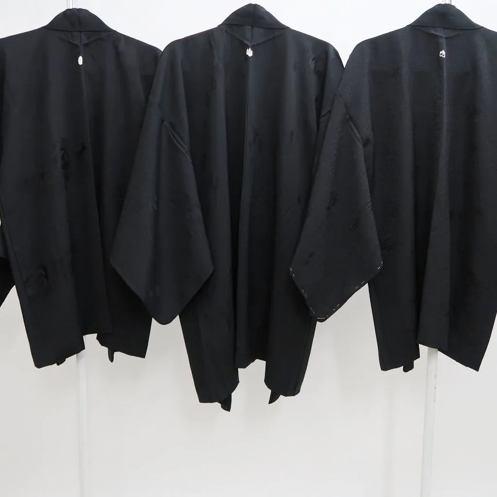 Bundle 15pcs Silk Black Haori Jacket Wholesale Bulk Free Shipping #391