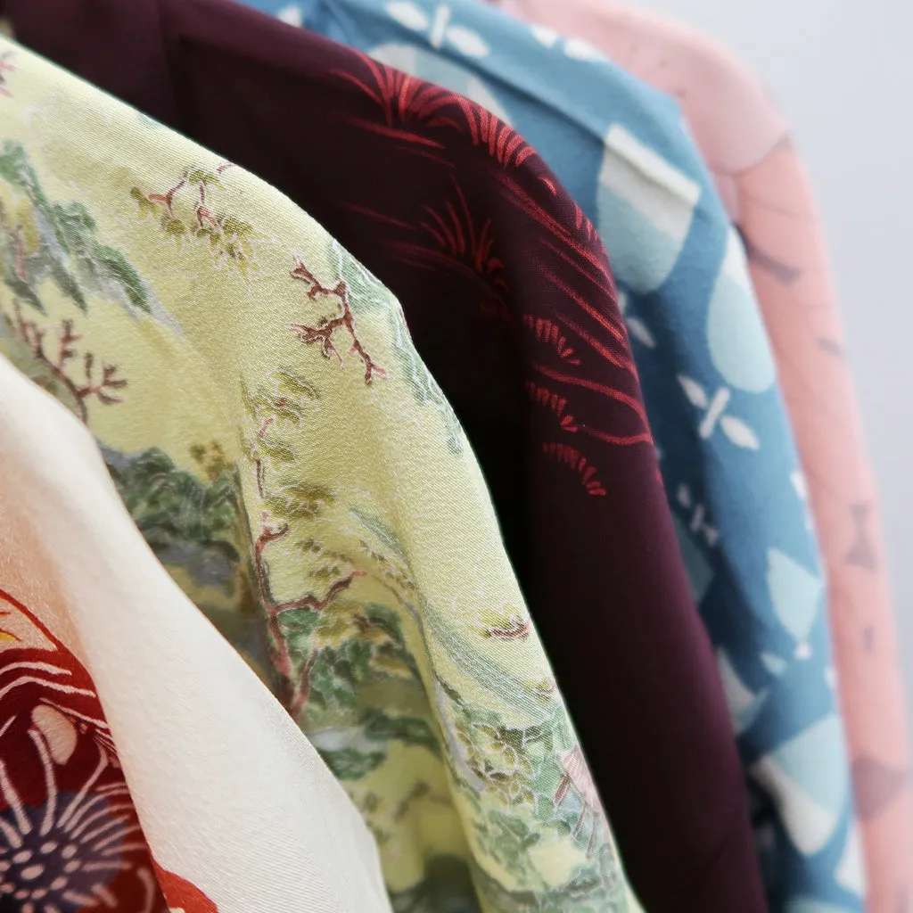 Bundle 15pcs Silk Colored Haori Jacket Wholesale Bulk Free Shipping #371