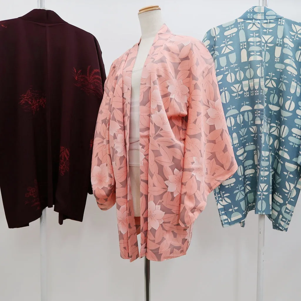 Bundle 15pcs Silk Colored Haori Jacket Wholesale Bulk Free Shipping #371