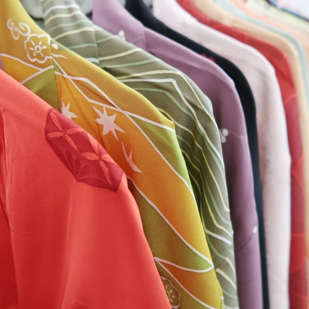 Bundle 15pcs Silk Colored Haori Jacket Wholesale Bulk Free Shipping #371
