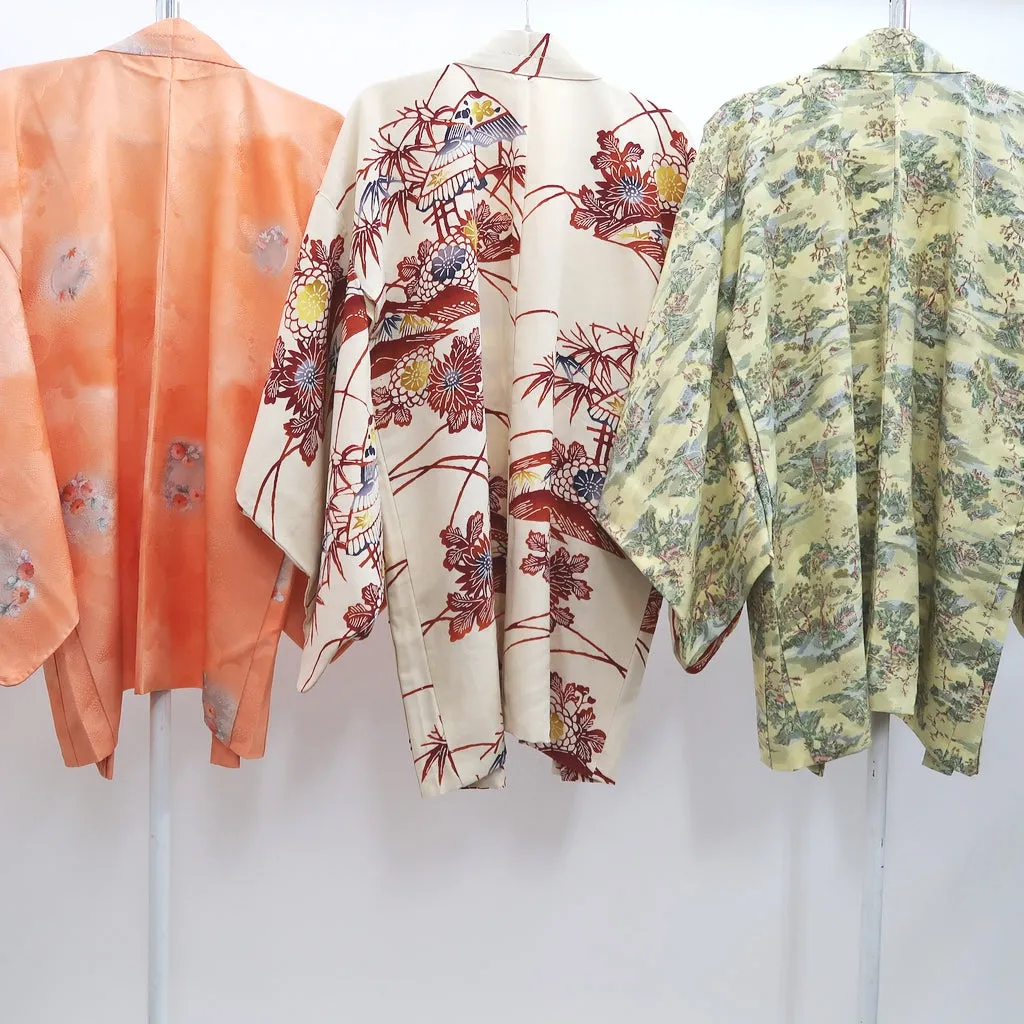 Bundle 15pcs Silk Colored Haori Jacket Wholesale Bulk Free Shipping #371