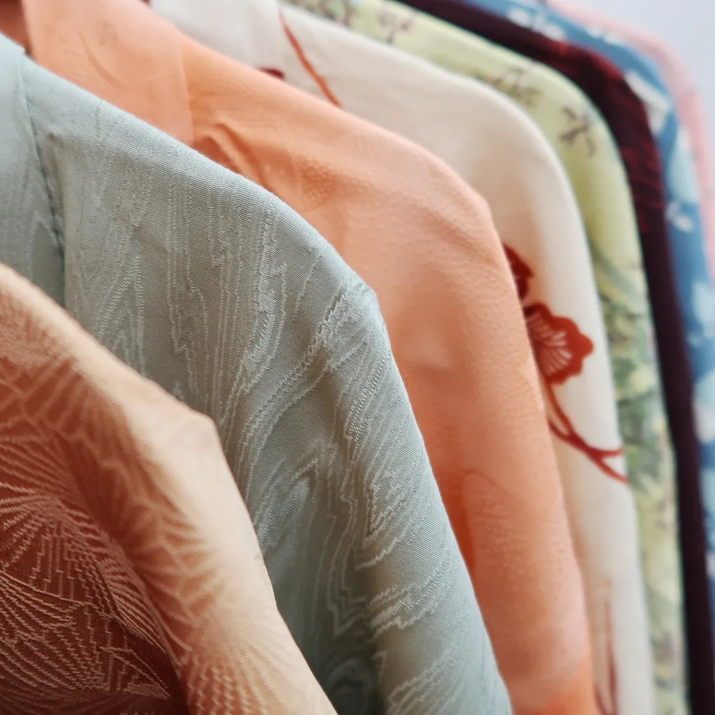 Bundle 15pcs Silk Colored Haori Jacket Wholesale Bulk Free Shipping #371