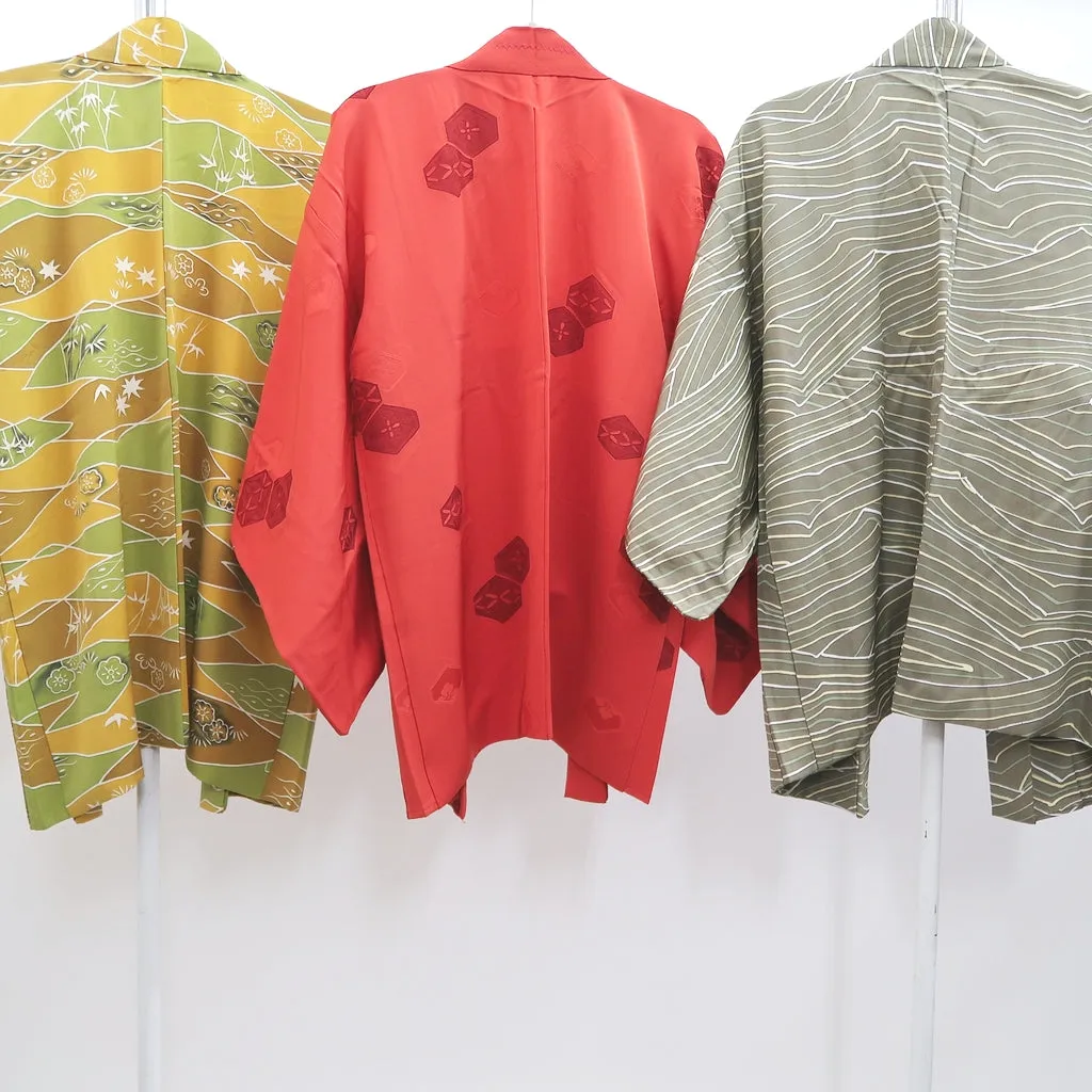 Bundle 15pcs Silk Colored Haori Jacket Wholesale Bulk Free Shipping #371