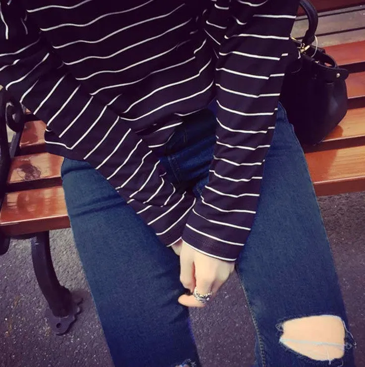 Casual High Waist Female Jeans