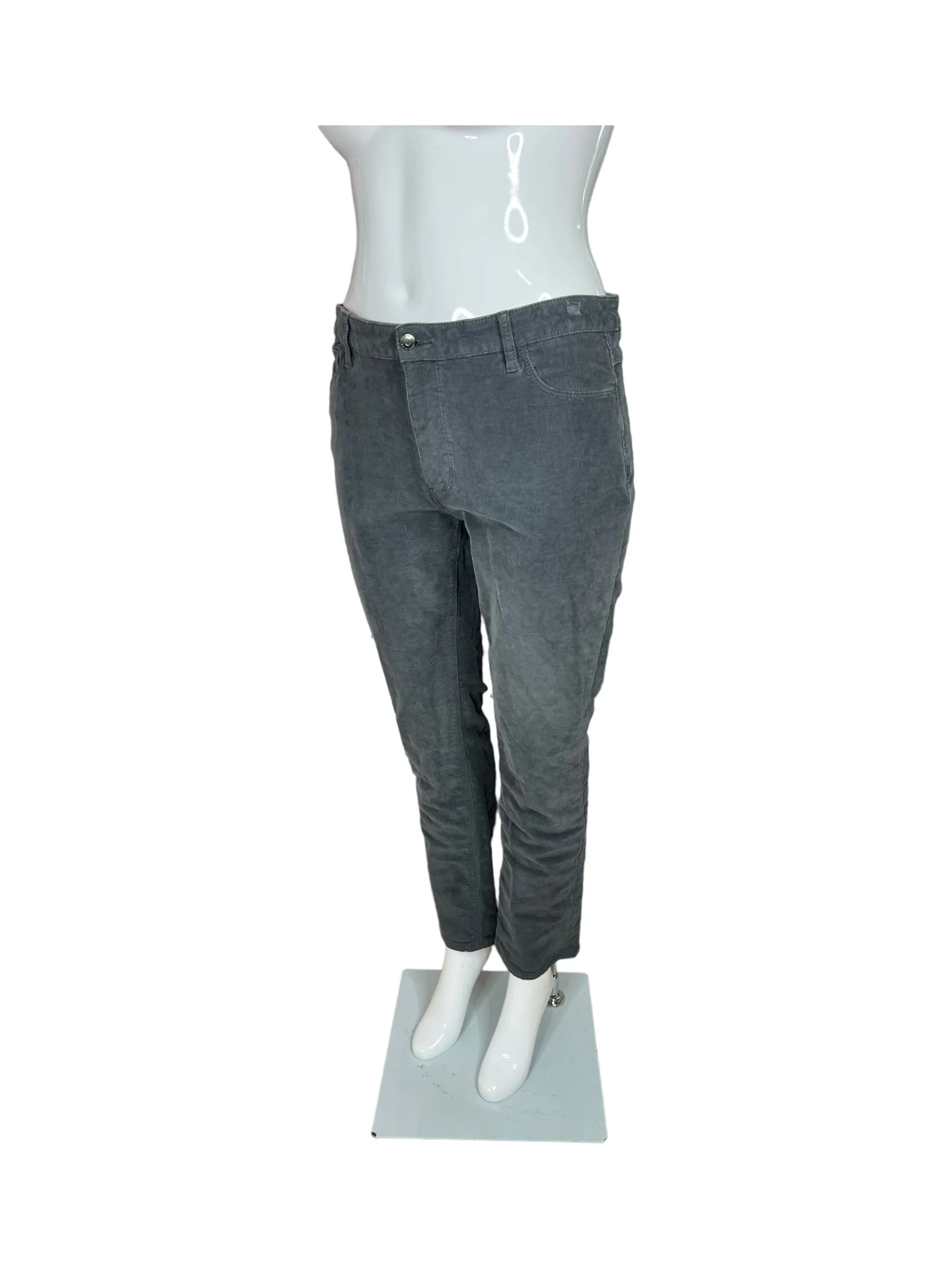 Charcoal Skinny Corduroy Pants