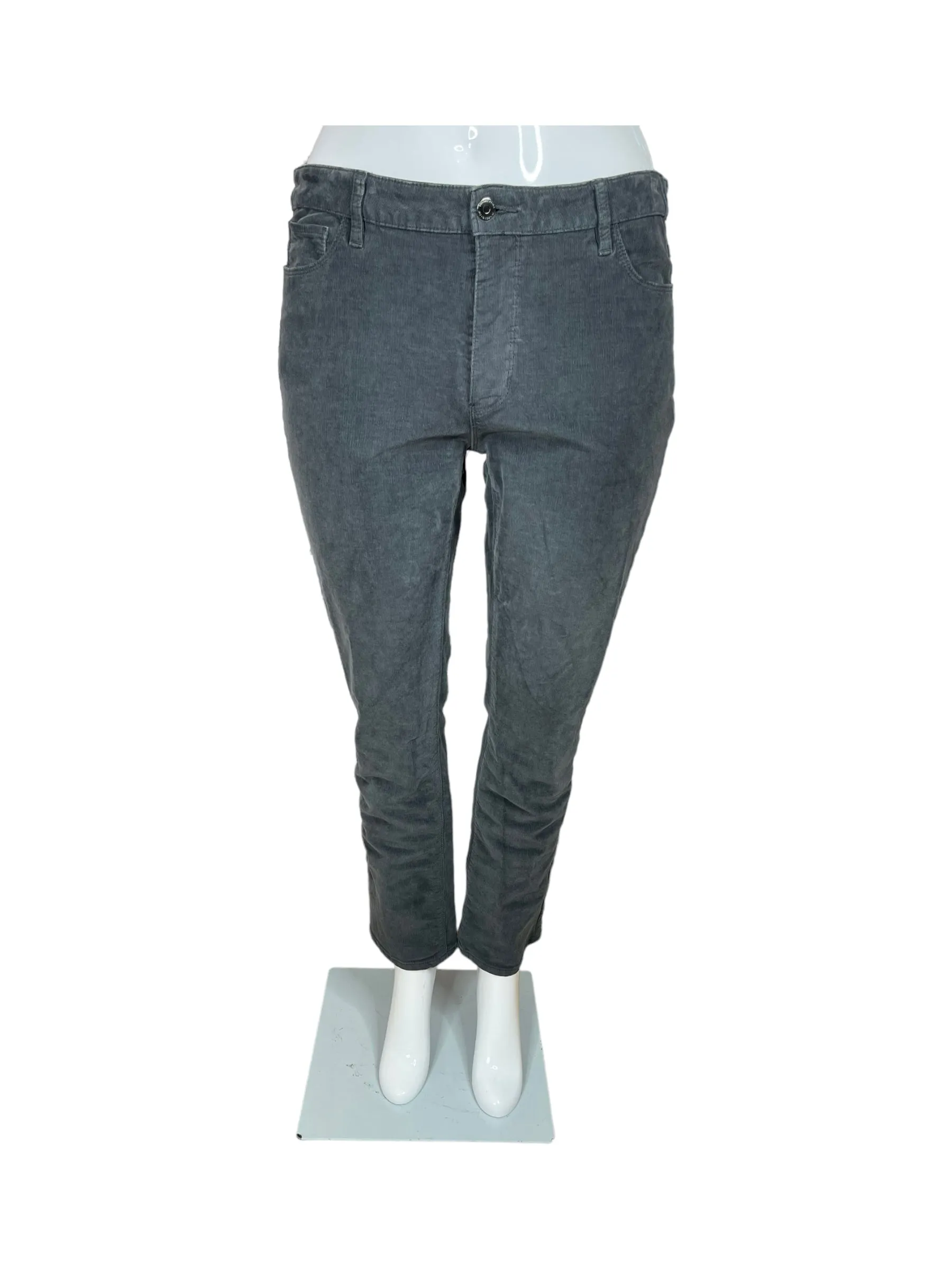 Charcoal Skinny Corduroy Pants