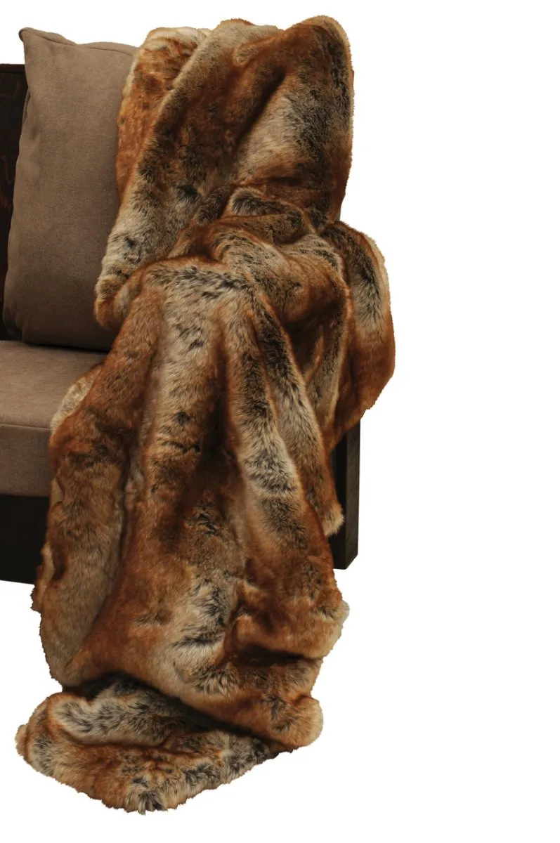 Chinchilla Faux Fur Throw