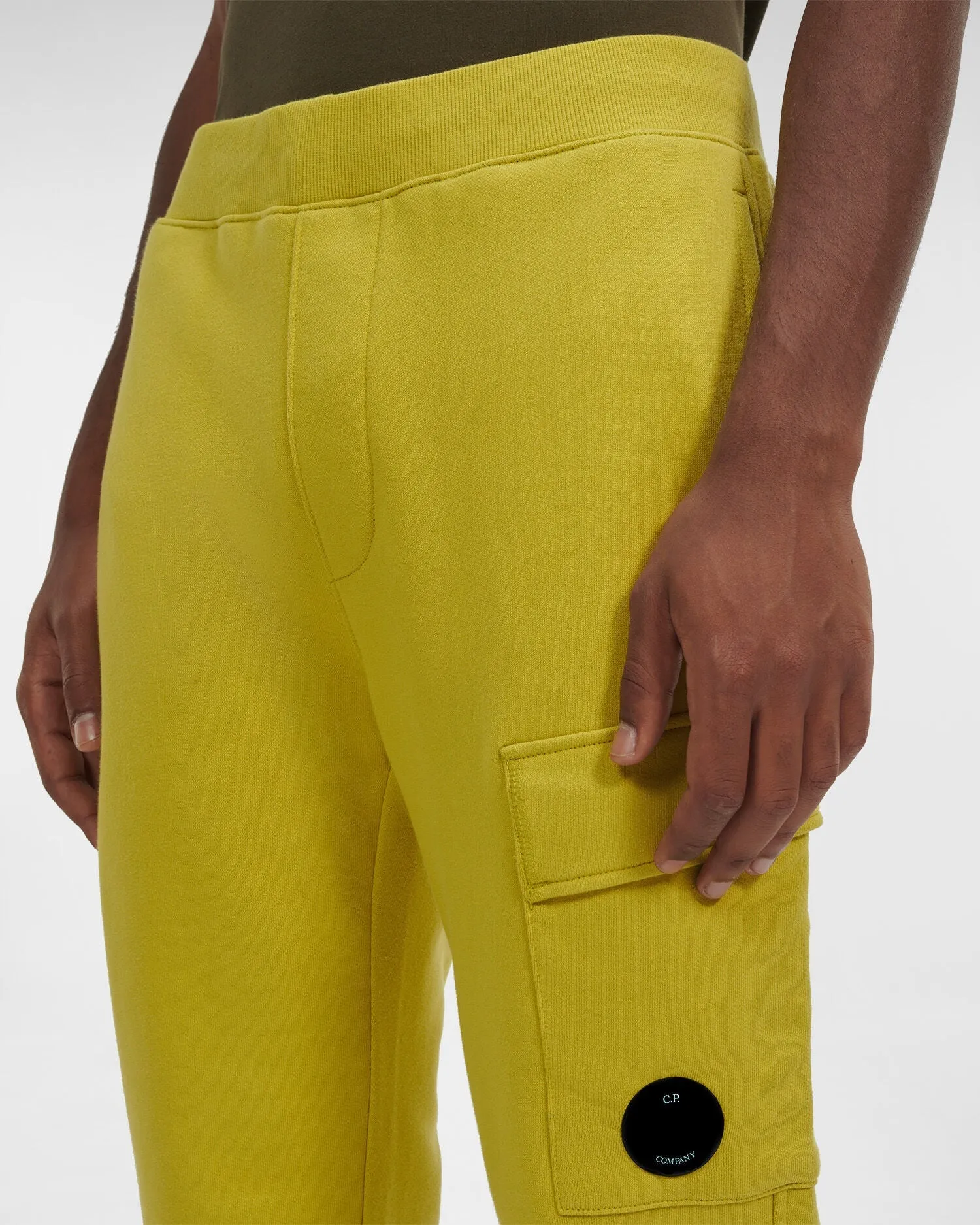 Cp Company Diagonal Raised Lens Joggers in Golden Nugget