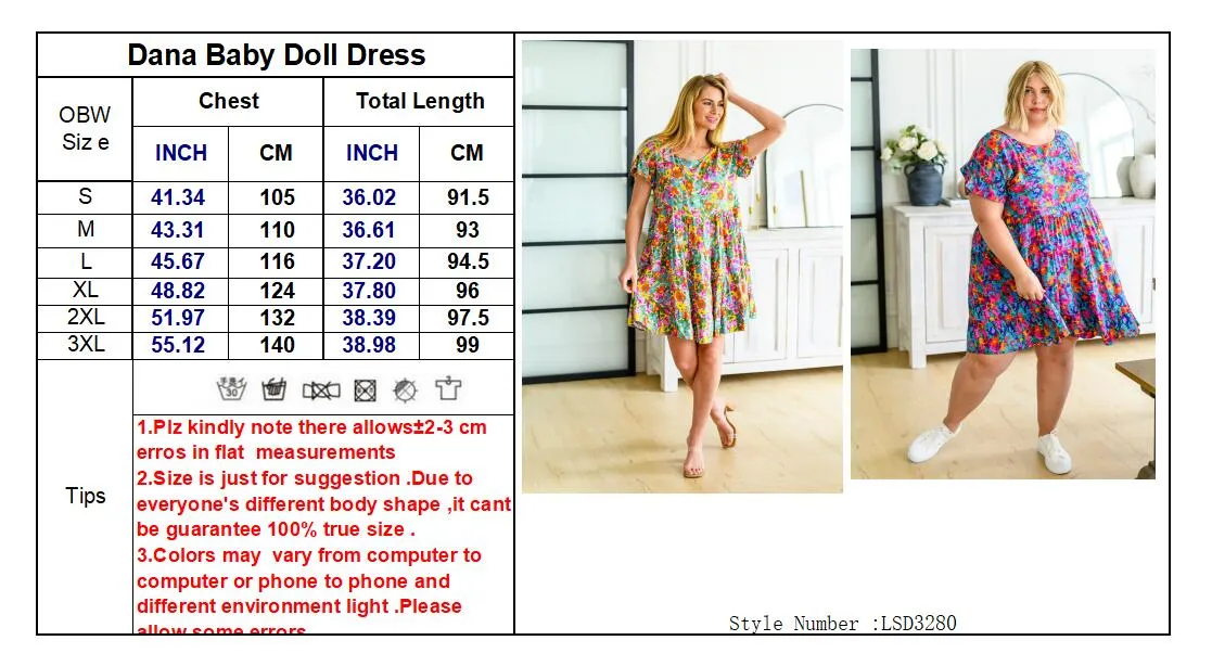 Dana Babydoll Dress in Two Colors