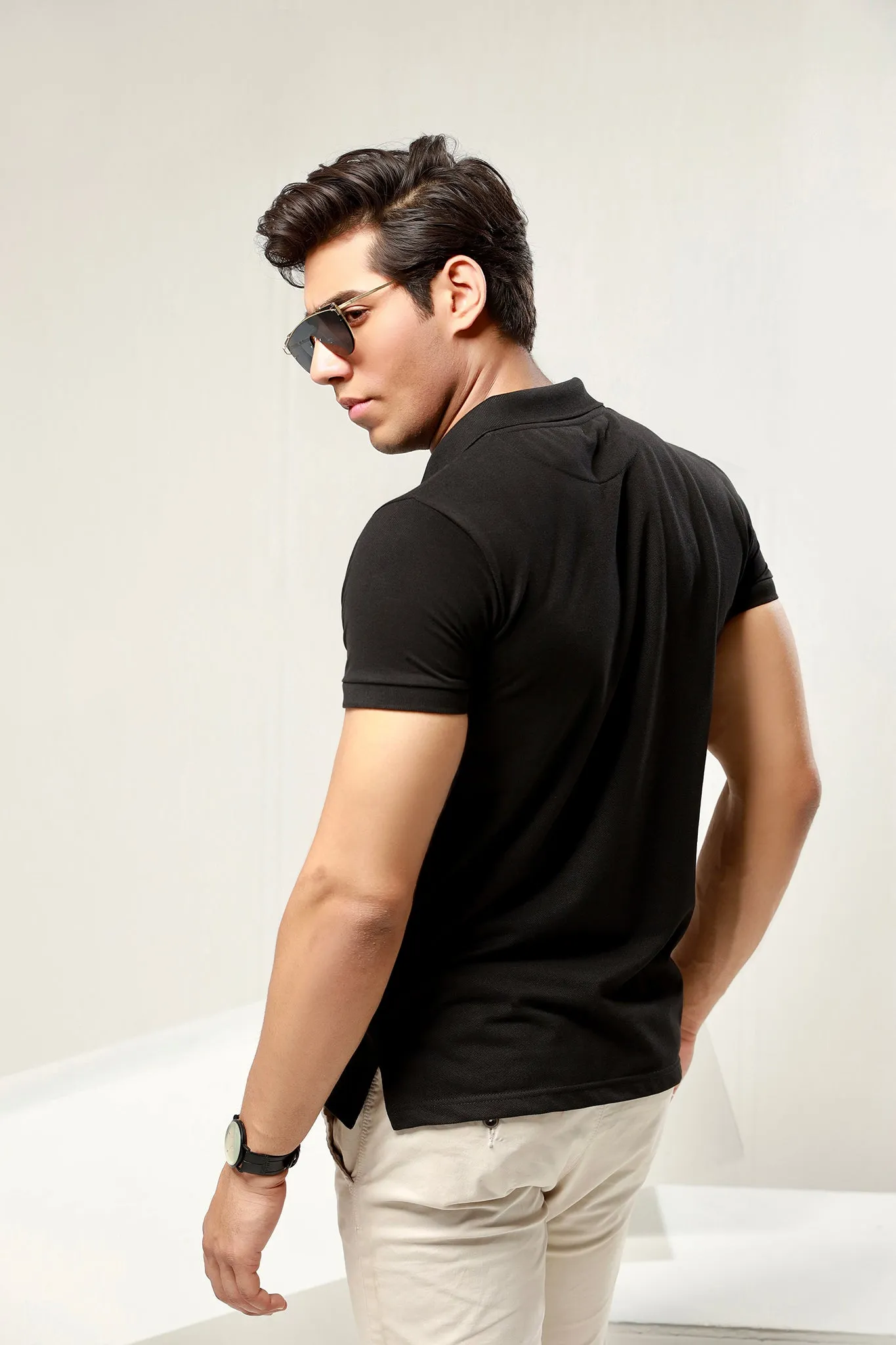 Dapper Black Polo - P21 - MP0010R