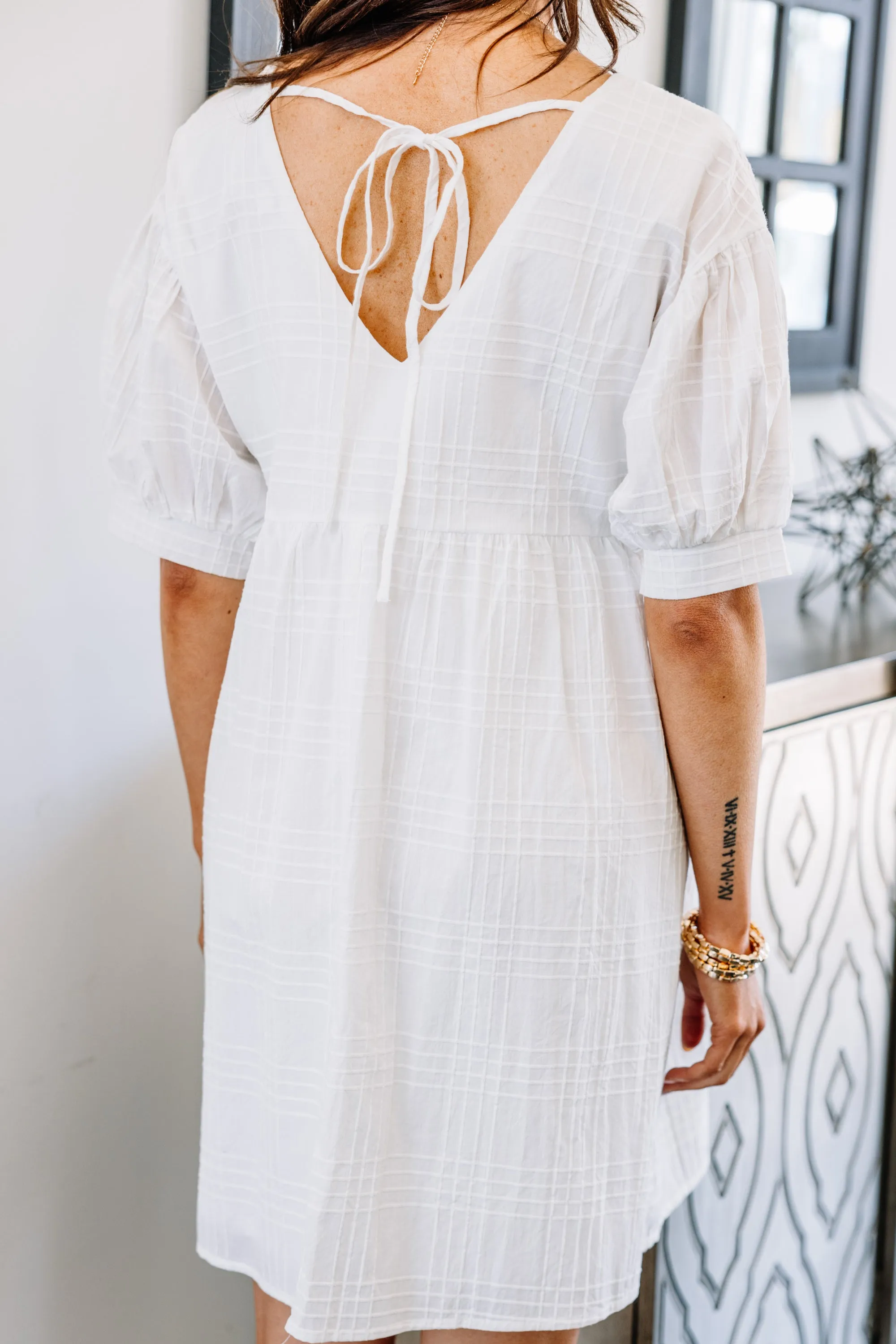 Do Yourself A Favor Ivory White Babydoll Dress