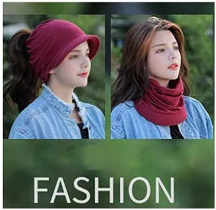 Dreadz Soft Cotton Peaked Brim Beanie Hat (AL-159 Dark Red)