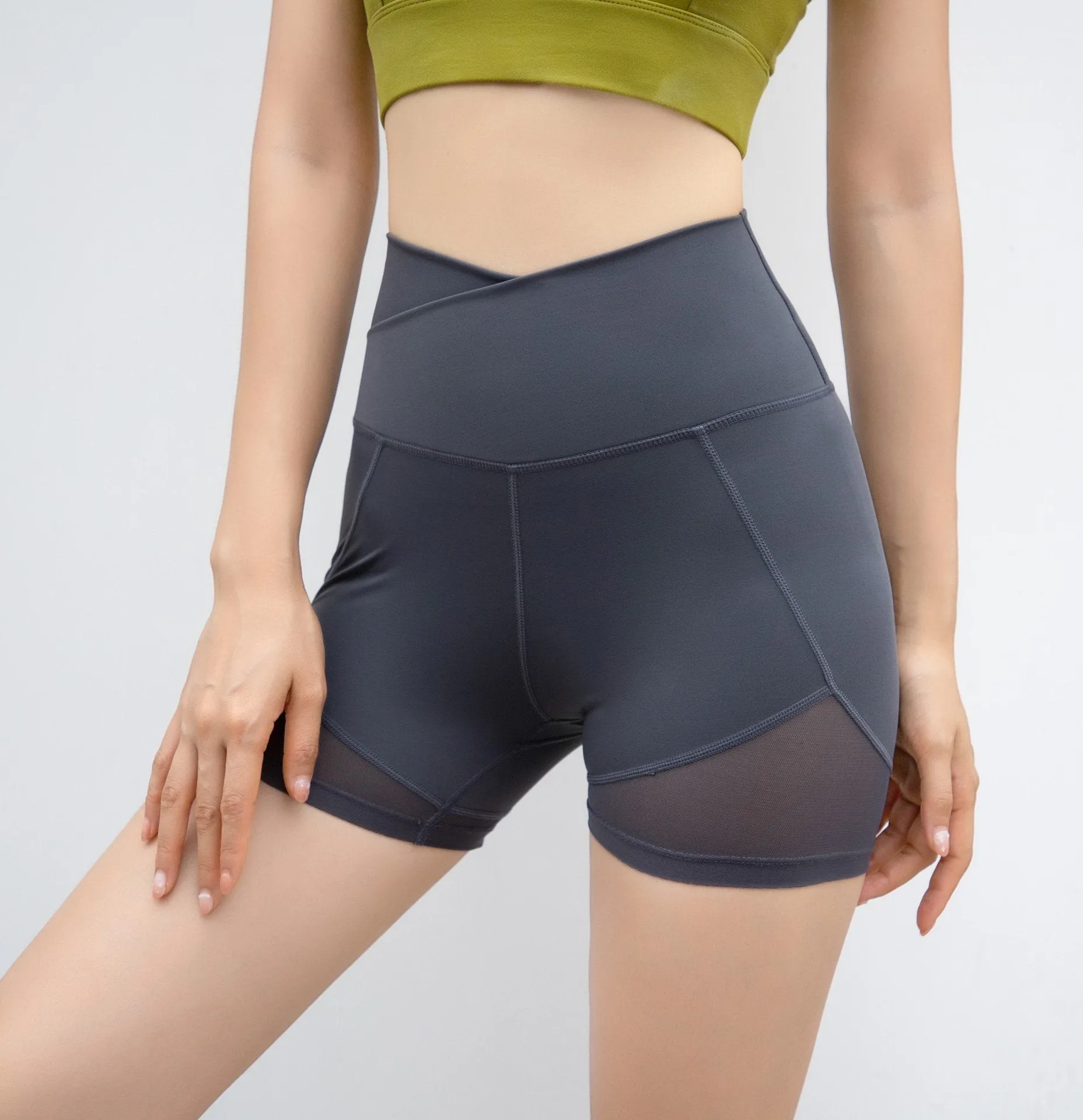 Fitting Running Shorts Women Anti-Exposed Jogging Peach High Waist Slim Look Hip-Flattering Yoga Fitness Hot Pants Activewear
