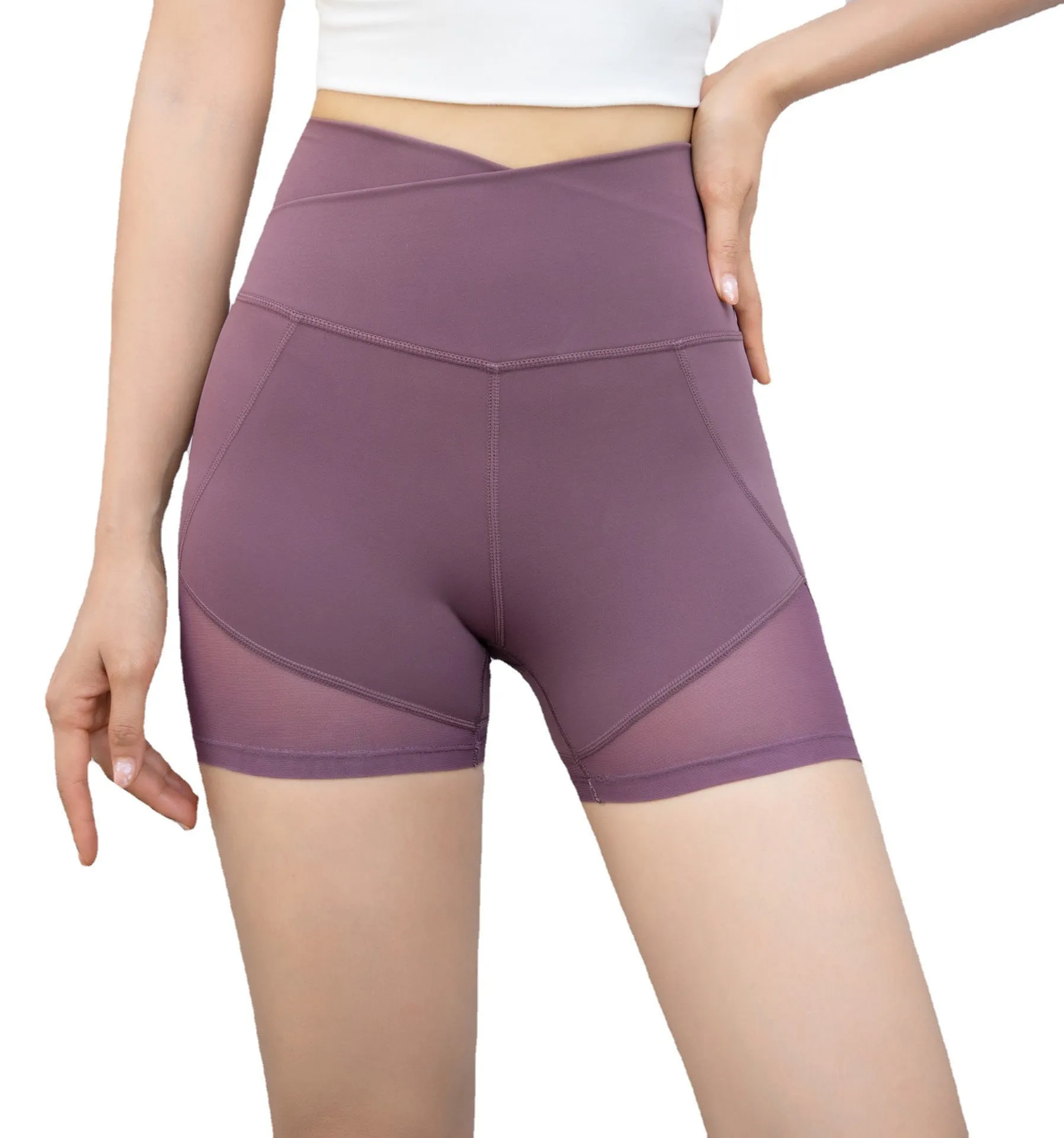 Fitting Running Shorts Women Anti-Exposed Jogging Peach High Waist Slim Look Hip-Flattering Yoga Fitness Hot Pants Activewear