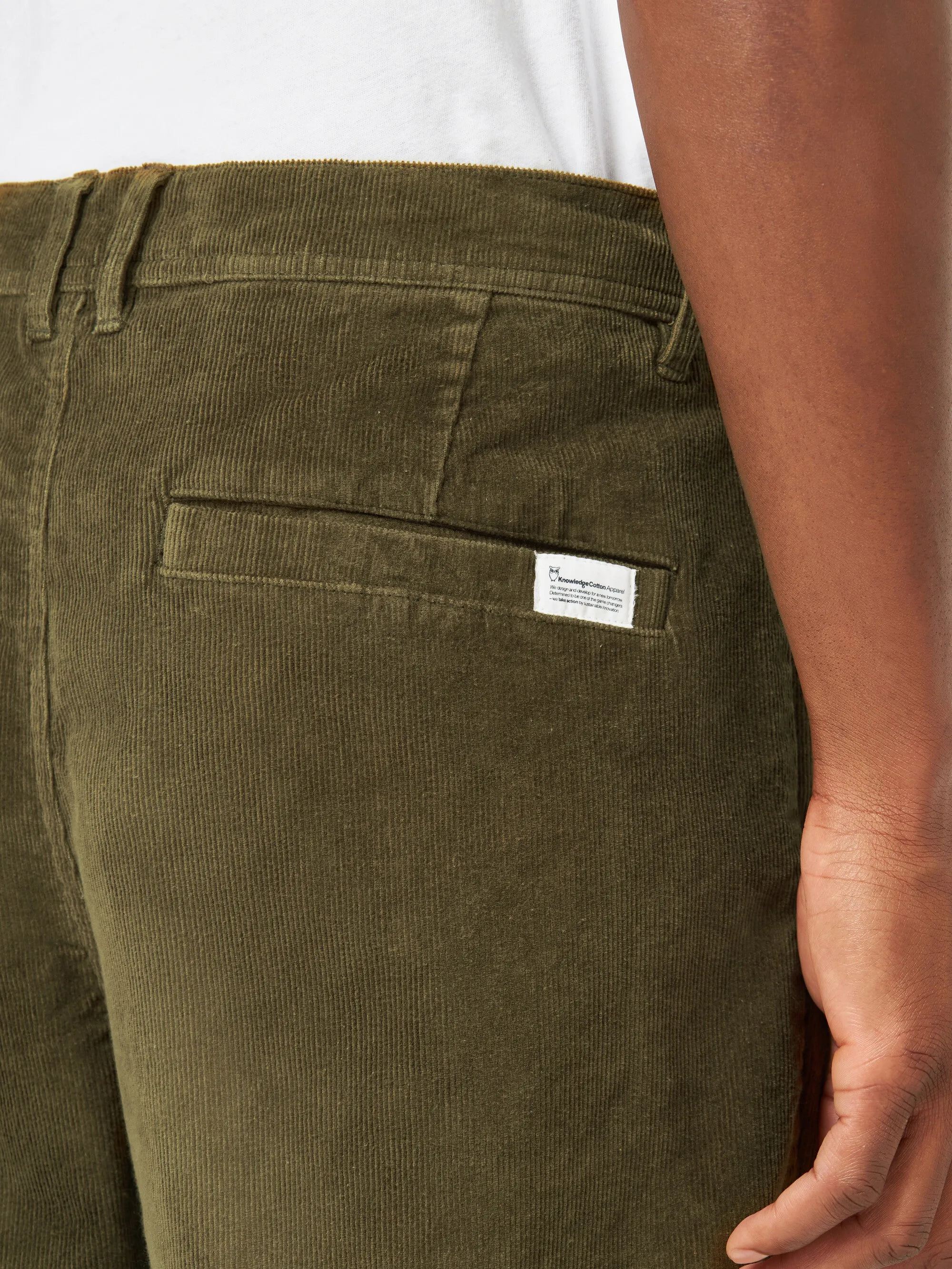FLINT wide corduroy chino pants - Dark Olive