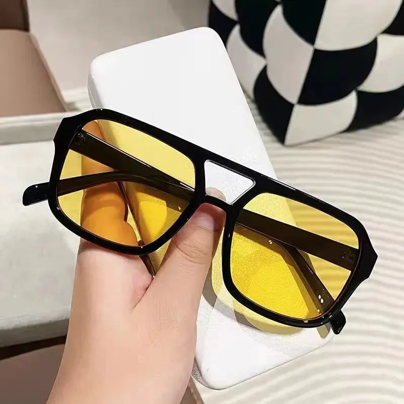 Flossy B Vintage Double Bridge Square Women's Sunglasses