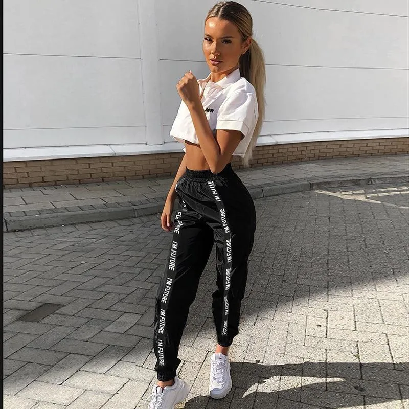 Harem Full Length Loose Elastic Waist Joggers