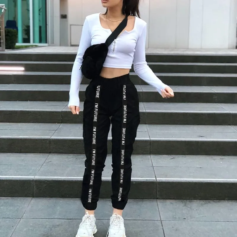 Harem Full Length Loose Elastic Waist Joggers