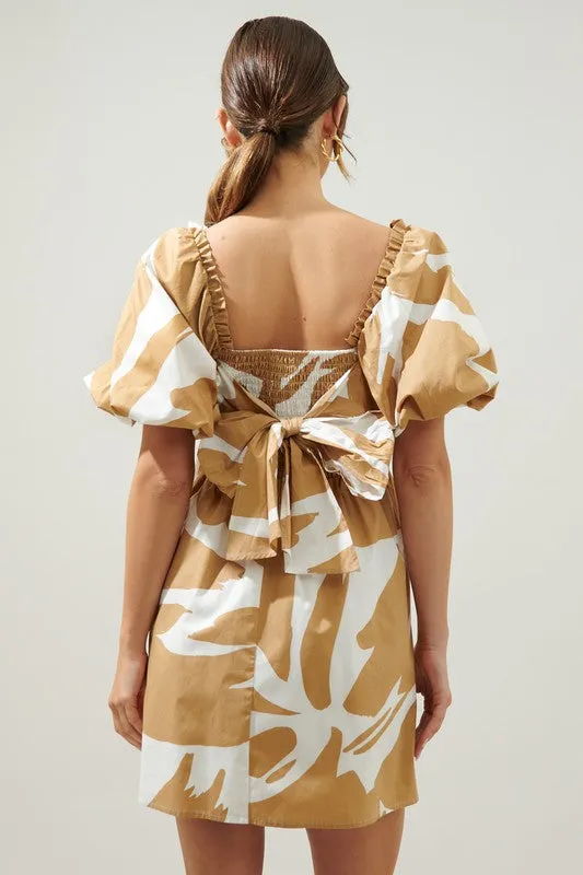 Hazel Abstract Babydoll Dress