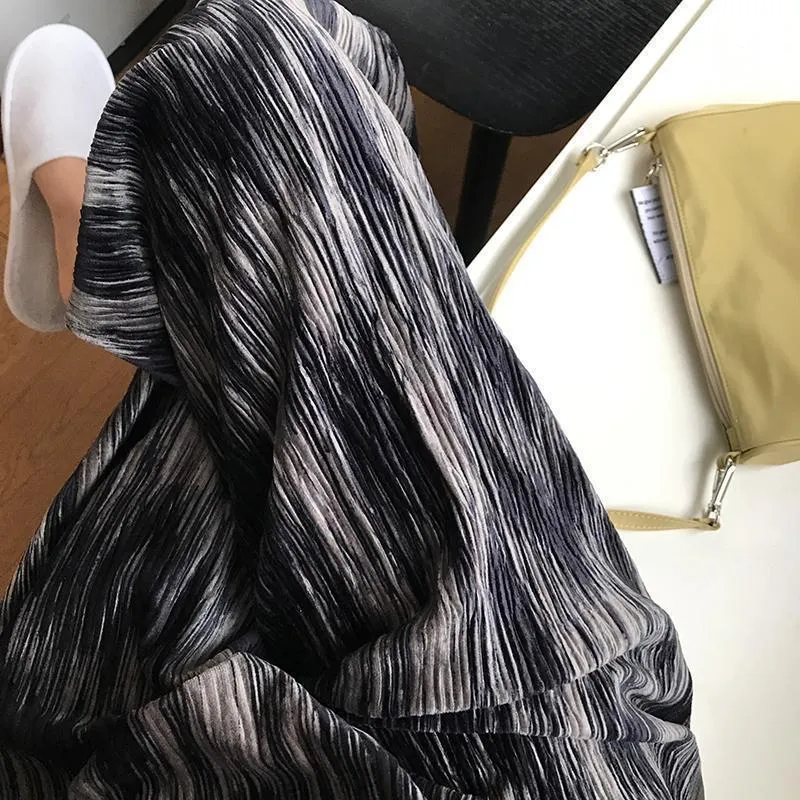 High Waist Dye Wide Leg Pants Women Korean INS Popular Casual Loose Straight Floor Length Long Pants